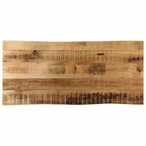 vidaXL Tischplatte, Holzplatte für Tisch Esstisch Couchtisch, Massivholzplatte Baumkante, Ersatztischplatte, 100x40x3,8cm Raues Mango Massivholz