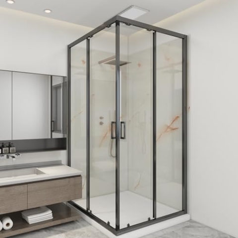 [neu.haus] Duschrückwandset Bladel 8er Set 120x60 cm Wandverkleidung Wanddeko wasserfest Badrückwand Duschrückwand Dekorwand 3 mm Bad Dusche WC Küche Jade Marble