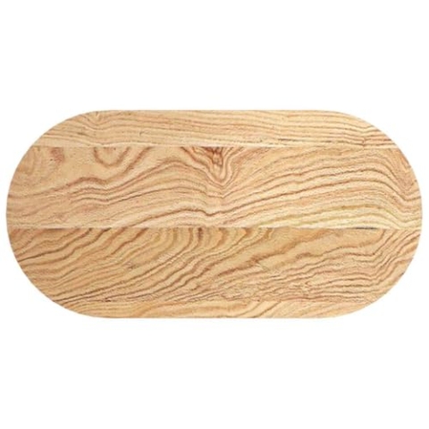 vidaXL Tischplatte 80x40x2 cm Massivholz Eiche Oval, Couchtischplatte, Ersatztischplatte, Holztischplatte, Beistelltischplatte, Eichentischplatte