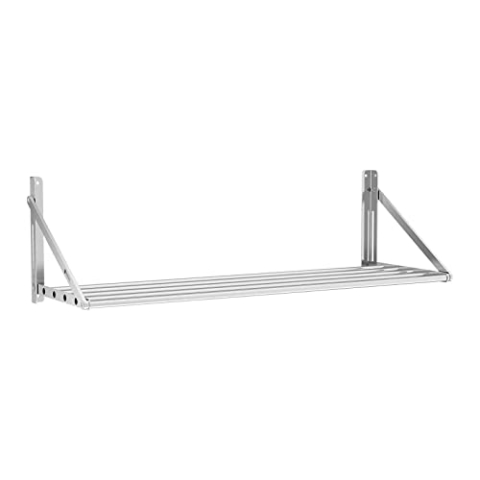 Royal Catering RC-TFWH12045 Wandbord klappbar Stangendesign 40 kg Wandregal 120 x 45 cm