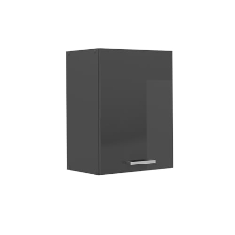Vicco Hängeschrank R-Line, hängender Küchenschrank, Anthrazit Hochglanz, 45 cm