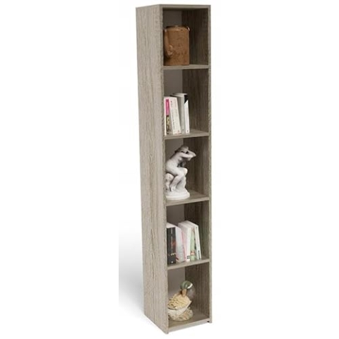 MATKAM Offenes Bücherregal 180 EX3, Stilvolles, vielseitiges Lagerregal für Zuhause und Büro, robust und hochwertig, einfache Montage (Sonoma Eiche)