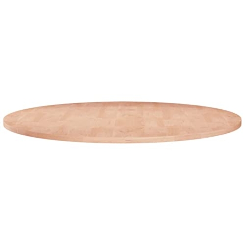 vidaXL Runde Tischplatte Massivholzplatte Eichenplatte Holzplatte Platte Ersatztischplatte Ø70x1,5cm Unbehandeltes Massivholz Eiche