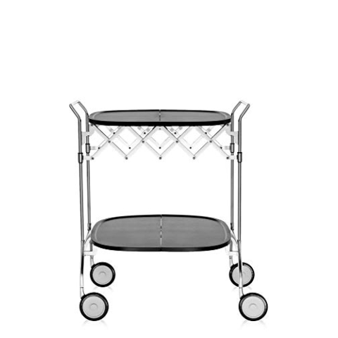 Kartell Gastone Rollwagen, Kunststoff, Schwarz, 62 x 70 x 68 cm