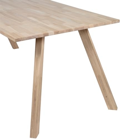 WOOOD Tablo Esstisch 160x90 cm - Küchentisch aus Massiver Eichenholz mit 3-Pos.-Tischbeine Esszimmertisch für 4 Personen 74.4x160x90 cm