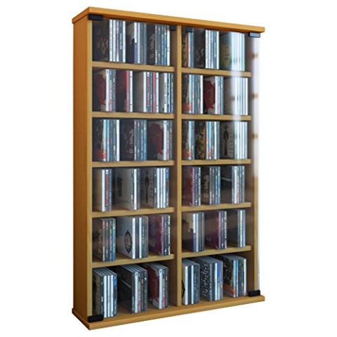 VCM Regal DVD CD Rack Turm Medienregal Medienschrank Aufbewahrung Schrank Holz Standregal Möbel in 6 Farben "Roma"