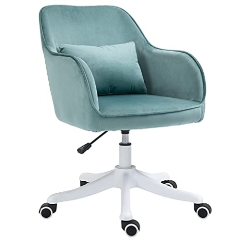 Vinsetto Massage Schreibtischstuhl 78-86 cm höhenverstellbarer Bürostuhll Drehstuhl Computerstuhl mit USB-Schrittstelle Arbeitsstuhl mit Vibrationsfunktion Lendenkissen Massagefunktion Grün