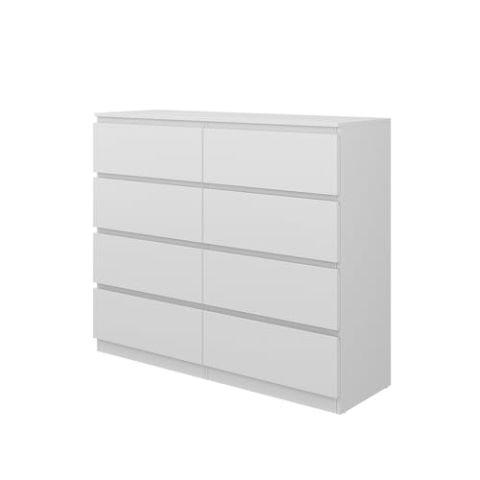 Vicco Kommode Calisto, Kommodenschrank, Weiß/Weiß, 120 x 101.5 cm