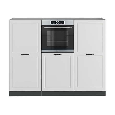 Vicco Küchenblock R-Line, Weiß Landhaus/Anthrazit, 180 cm ohne Arbeitsplatte