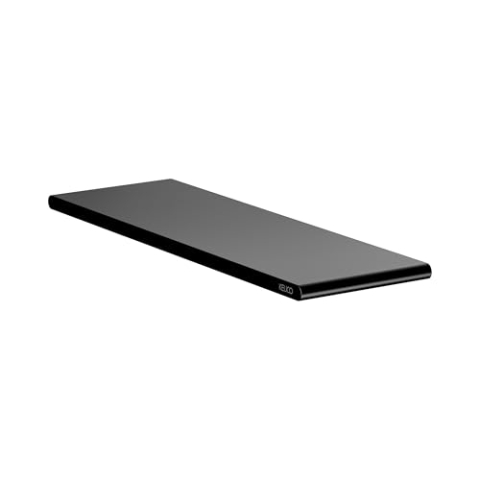 Keuco Rose Duschablage 32,8 cm, ohne Bohren, Aluminium schwarz matt, Made in Germany, inkl. Klebeset und Schraubset, Duschregal zum Kleben oder Schrauben