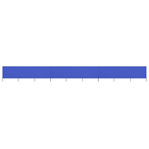 vidaXL Windschutzgewebe Faltbar Windschutz Sichtschutz Sonnenschutz Camping Balkon Terrasse Garten Zaun Strand 9-TLG. 1200x120cm Azurblau