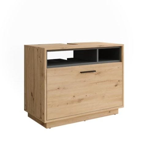 Vicco Waschbeckenunterschrank Beatrice, Artisan Eiche/Anthrazit, 100 x 84.5 cm mit Schublade