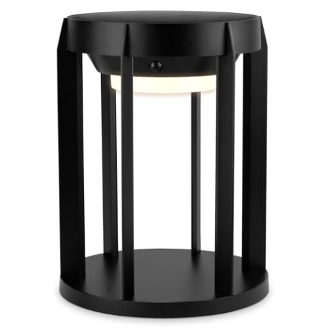 Brendz Solar Tischlampe Outdoor, 1000 Lumen, Warmweißes Licht, USB-C aufladbar, 3 Lichtstufen, bis zu 15 Stunden Leuchtdauer, LED Solar Laterne für draußen, Solarlaterne für Außen, Vela & Draco