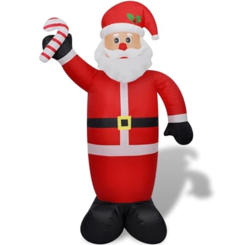 vidaXL Weihnachtsmann Aufblasbar 240cm LED Licht X-Mas Dekoration Weihnachten