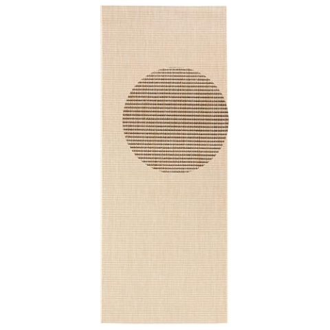 NORTHRUGS In- und Outdoor Teppich Match 80x200cm - Wetterfest Modern Plain Allover Unifarben Design Läufer für Balkon Terrasse Garten Wintergarten Wohnzimmerteppich Wasserfest in Beige
