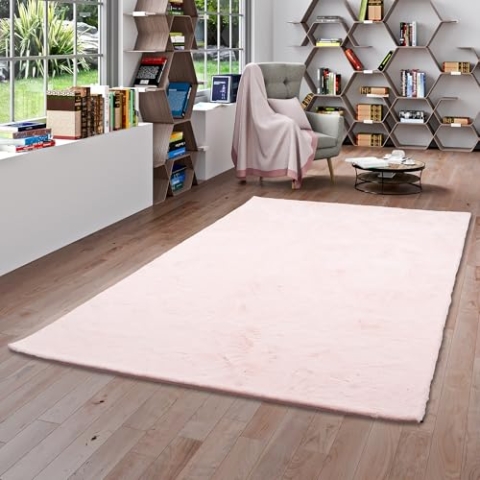 Pergamon Luxus Super Soft Fellteppich Plush Rosa in 7 Größen