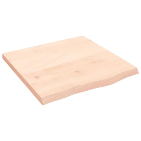 vidaXL Tischplatte, Schreibtischplatte mit Naturkante, Holztischplatte für Esstische Couchtische, Esstischplatte Couchtischplatte DIY Platte, Massivholz Eiche Unbehandelt