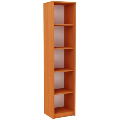 MATKAM Offenes Hochregal BODO R40O, B40 x H182 x T35 cm, 4 Bretter und 5 Fächer, Vielseitiges Design für Bücher und Ordner, robust und stilvoll für jeden Raum (Erle)