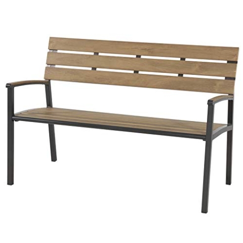 Lesli Living Bank Sitzbank Teak-Look max. Tragegewicht 200kg