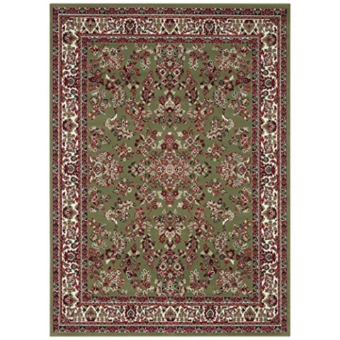 Hanse Home Design Kurzflor Wohnzimmerteppich Orient - Zabul Perser Look, Orientalischer Teppich für Esszimmer, Wohnzimmer, Schlafzimmer - Grün, 180x260 cm