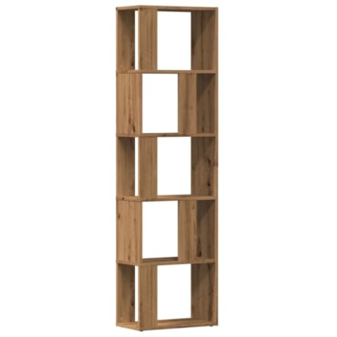 vidaXL Bücherschrank, Bücherregal mit Stauraum, Standregal für Wohnzimmer Büro, Regal Büroregal Dekoregal, Artisan-Eiche Holzwerkstoff