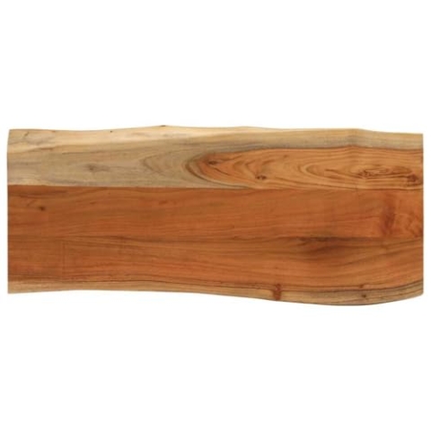 vidaXL Tischplatte, Holzplatte Rechteckig, Massivholzplatte für Bartisch Beistelltisch Esstisch, Ersatztischplatte, 90x40x3,8cm Massivholz Akazie Baumkante