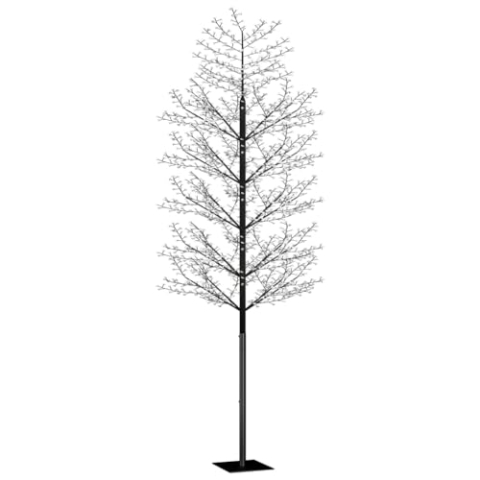 vidaXL Weihnachtsbaum 2000 LEDs Blaues Licht Kirschblüten Baum Lichterbaum Leuchtbaum Dekobaum Weihnachtsdeko Außen Innen Dekoration 500cm