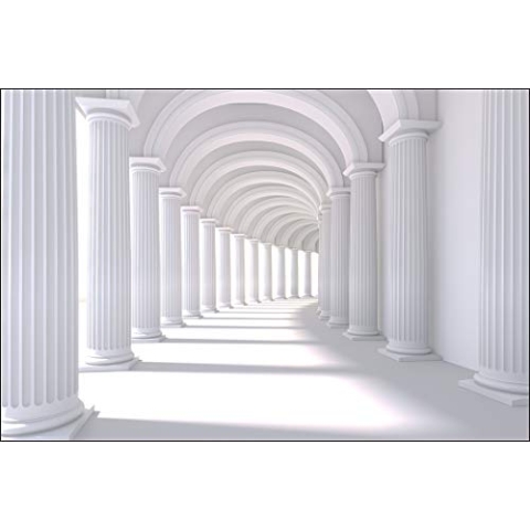 Muralo Fabelhafte Vlies Fototapete 312x219 3D Tunnel SÄULEN Moderne Tapete Wohnzimmer Schlafzimmer Wandbilder Wandtapete XXL Luxus Abstrakt Br. 312 cm x Hö. 219 cm