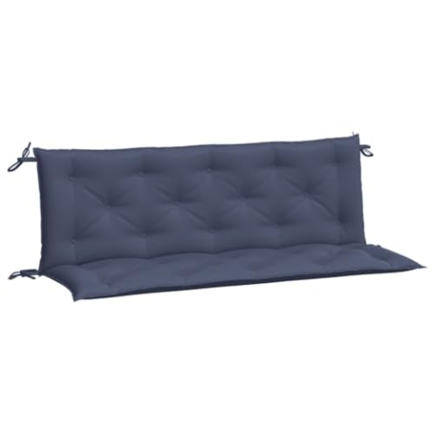 vidaXL Gartenbank Auflagen 2 STK., Gartenbank Auflage mit Hohlfasern, Bankauflage mit Schnüren für Außen Innen, Sitzkissen Bankkissen, Marineblau Oxford-Gewebe