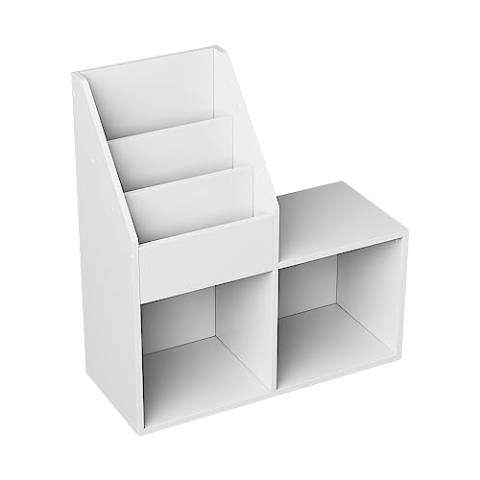 Vicco Kinderregal Conny, Spielzeugregal für Faltboxen, Weiß, 72 x 79 cm mit kleinen Ablagen