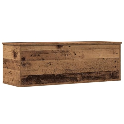 vidaXL Rustikale braune Holztruhe Langlebig Natürlich Viel Platz Für Wohnzimmer Schlafzimmer Flur Ideal Organisation 102 x 35 cm Verwittert Finish Nur drinnen Kiste Box Dekorativ Große Lösung Zuhause