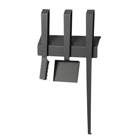 TermaTech Kaminbesteck EDGE III, 3-teilig, wandhängend, Stahl, schwarz beschichtet