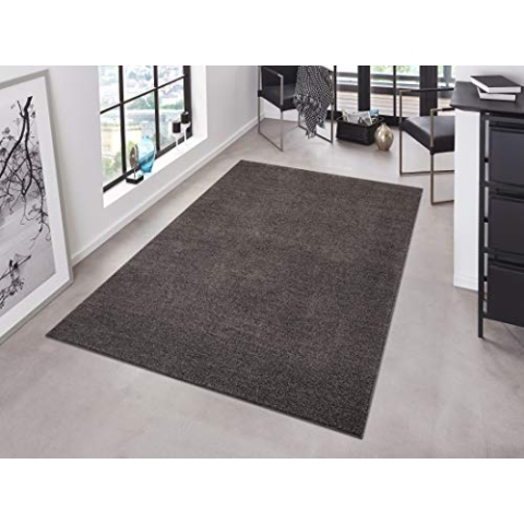 Hanse Home Pure Teppich – Wohnzimmerteppich dichter Kurzflor Robust Schlafzimmerteppich einfarbig Modern für Esszimmer, Wohnzimmer, Kinderzimmer, Flur, Schlafzimmer, Küche – Anthrazit, 140x200cm
