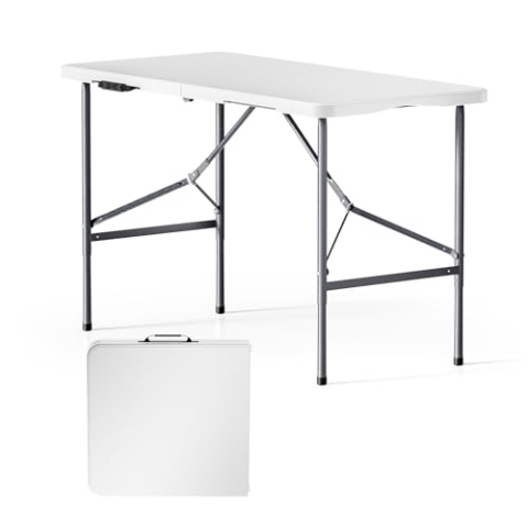Wiltec Campingtisch klappbar 122x60x75 cm Klapptisch mit Tragegriff Partytisch Biertisch Gartentisch Buffettisch Bierzeltgarnitur Camping Tisch
