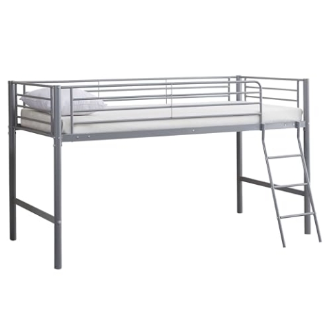 Emob Julie Halbhohe Liege 90x200cm - Metall - matt grau