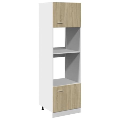 vidaXL Mikrowellenumbauschrank Lyon Sonoma-Eiche 60x57x207 cm Holzwerkstoff