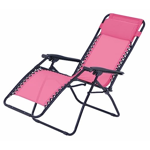 O'Sun Relaxsessel für den Garten, mehrere Positionen, Rosa