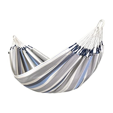 La Siesta® - Brisa - Klassische Single-Hängematte, handgefertigt in Kolumbien, mit 140 cm Breite für entspannte Momente drinnen und draußen.(Sea Salt)