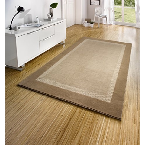 Hanse Home Teppich Läufer Band 200x290cm – Teppichläufer Weicher Kurzflor Teppich Modernes Design Läufer für Flur, Schlafzimmer, Kinderzimmer, Badezimmer, Wohnzimmer, Küche Dekoläufer – Beige Creme