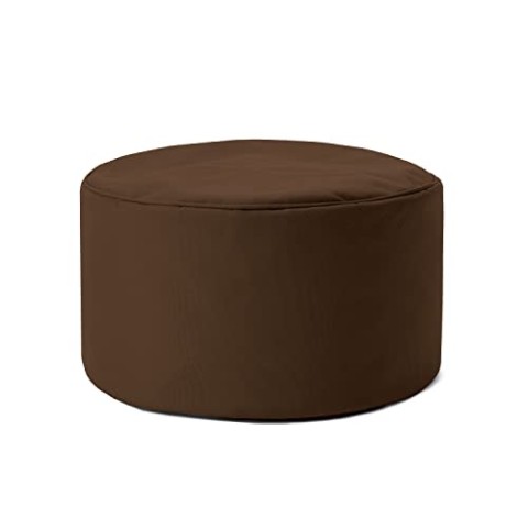 Lumaland Sitzsack Pouf (50 L) | Kompakter Sitzsack mit 3-in-1-Funktion: bequemer Hocker, praktisches Tischchen & stylischer Fußschemel für in- & Outdoor I Mit Flexibler EPS-Füllung | Ø 25 x 45 cm
