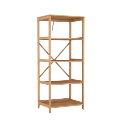Vicco Bücherregal Novaro, Bambus, 48.3 x 144 cm mit 5 Fächern