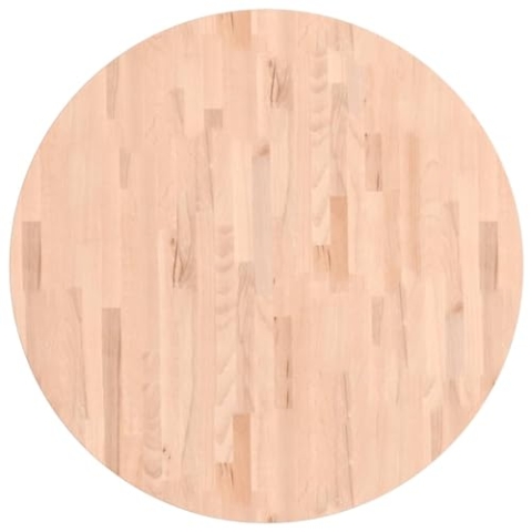 vidaXL Tischplatte, Holzplatte Holztischplatte Rund, Ersatzplatte Platte für Beistelltisch Bartisch, Massivholztischplatte Esstischplatte, Ø90x1,5 cm Massivholz Buche