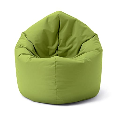 Lumaland Sitzsack für Kinder & Erwachsene mit 2-in-1-Funktion für bequemes Sitzen & Liegen | Ø 120x75 cm Sitzkissen für Outdoor & Indoor | Pflegeleicht Dank abnehmbarem Bezug | Anpassbaren EPS-Perlen
