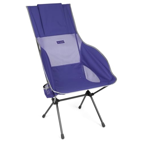 Helinox Savanna Chair | Ergonomisches Design und ausgeklügelter Stil fließen zu einem Stuhl zusammen, der überragenden Komfort und Support bietet (Cobalt)