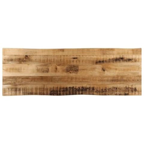 vidaXL Tischplatte, Holzplatte für Tisch Esstisch Couchtisch, Massivholzplatte Baumkante, Ersatztischplatte, 110x40x3,8cm Raues Mango Massivholz