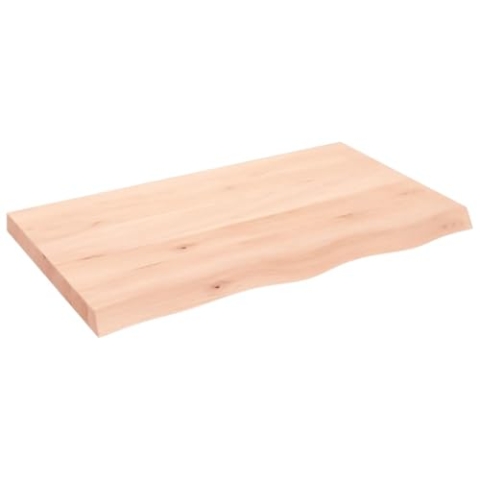 vidaXL Tischplatte, Schreibtischplatte mit Naturkante, Holztischplatte für Esstische Couchtische, Esstischplatte Couchtischplatte DIY Platte, Massivholz Eiche Unbehandelt