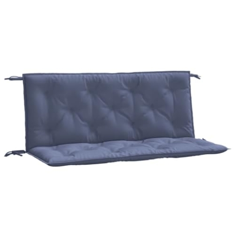vidaXL Gartenbank Auflagen 2 STK., Gartenbank Auflage mit Hohlfasern, Bankauflage mit Schnüren für Außen Innen, Sitzkissen Bankkissen, Marineblau Oxford-Gewebe