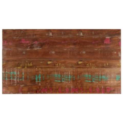 vidaXL Tischplatte, Holzplatte Rechteckig, Massivholzplatte für Tisch Esstisch Couchtisch, Ersatztischplatte, 100x60x1,5cm Altholz Massiv