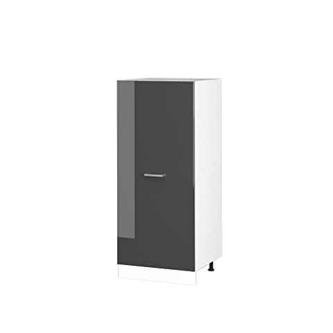 Vicco Hochschrank R-Line, Küchenkommode, Anthrazit Hochglanz/Weiß, 60 cm