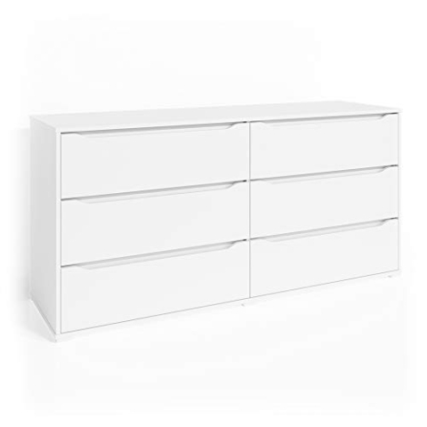 Vicco Kommode Ruben, Kommodenschrank, Weiß, 160 x 78 cm